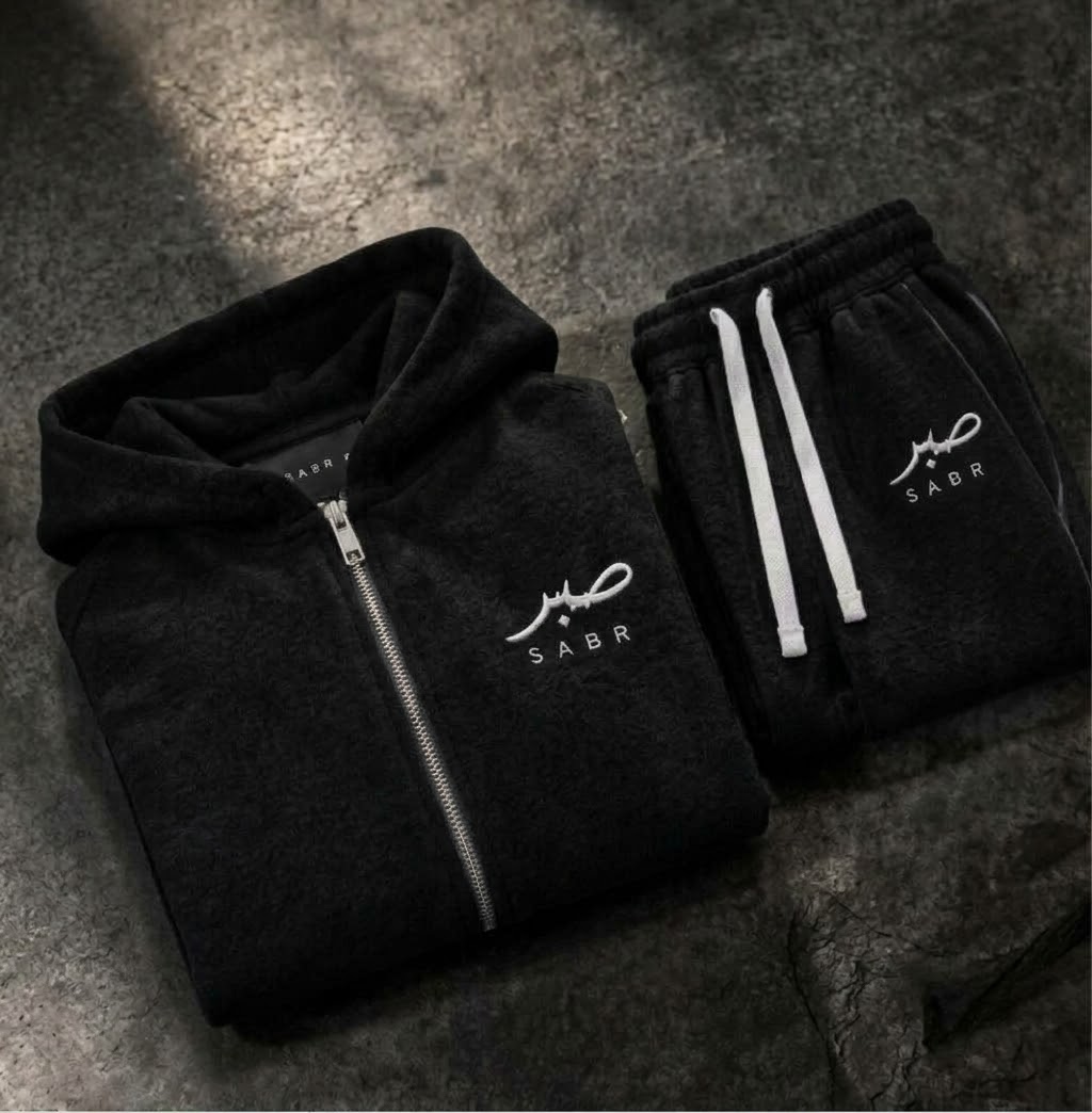 Black SABR tracksuit folded, original photo