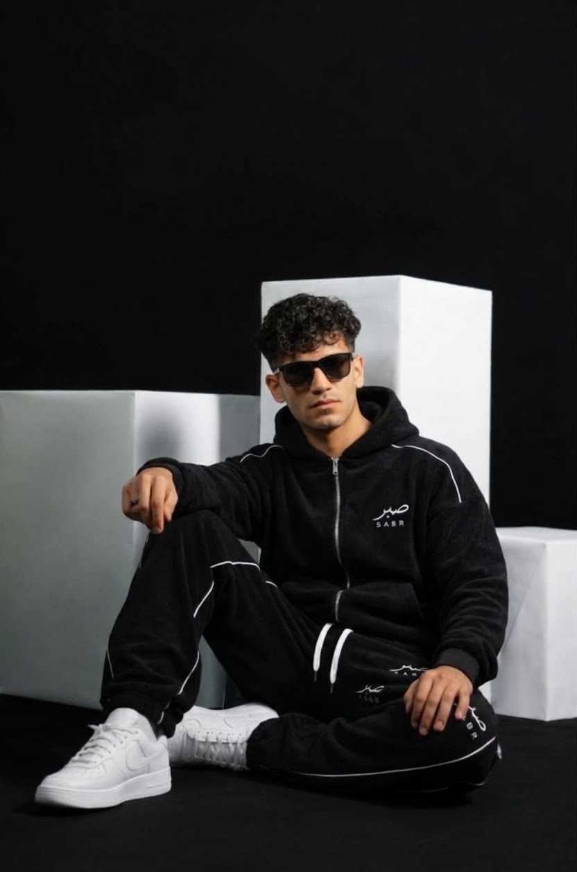 Black SABR tracksuit model photo